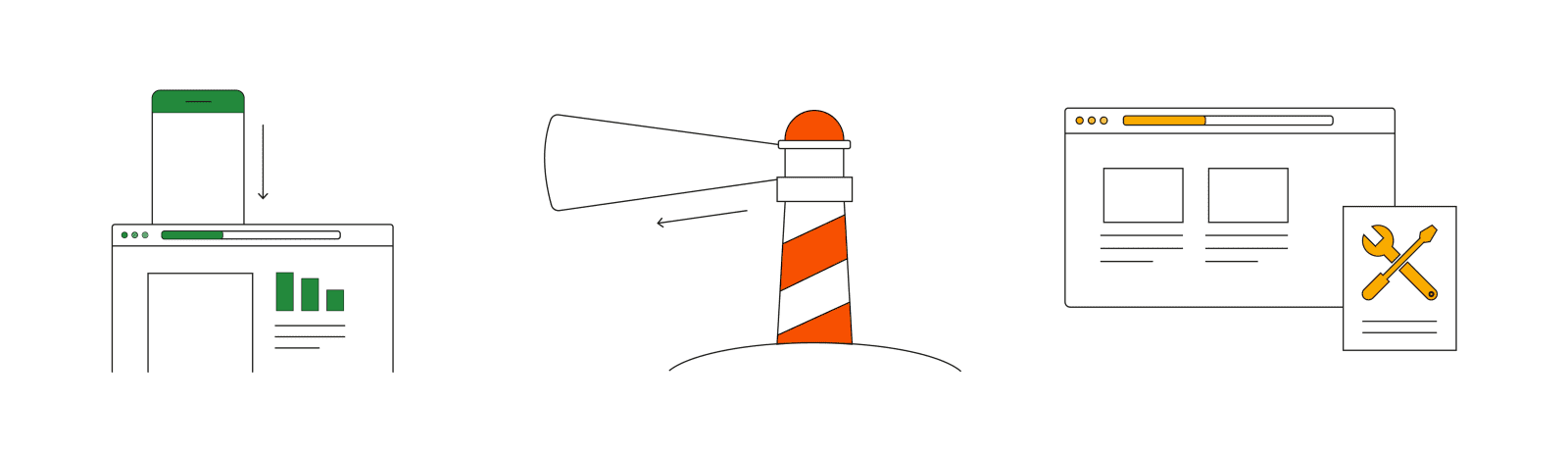 Graphiques des outils de mesure