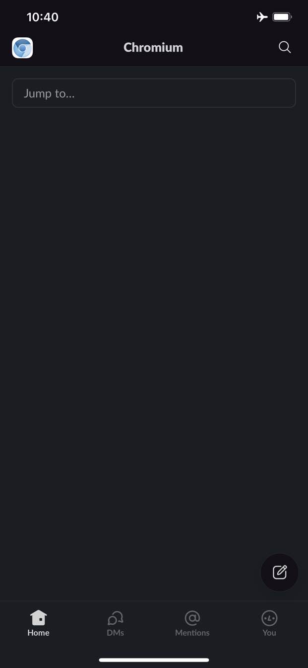 App Slack para dispositivos móveis enquanto estiver off-line.